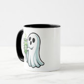 Spooky Halloween Ghost Drink Matcha Drink Tasse (Vorderseite Links)