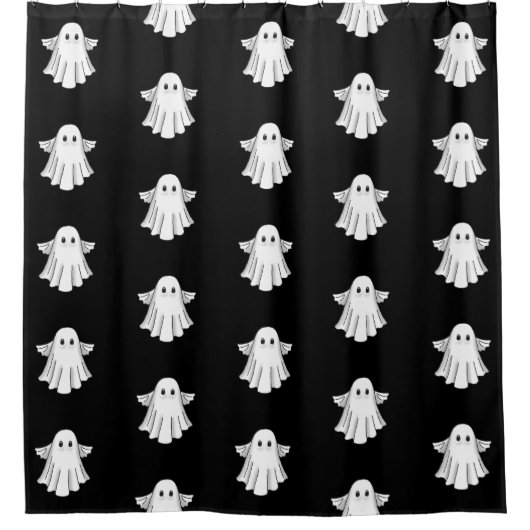 Spooky Halloween Ghost Duschvorhang (Vorderseite)