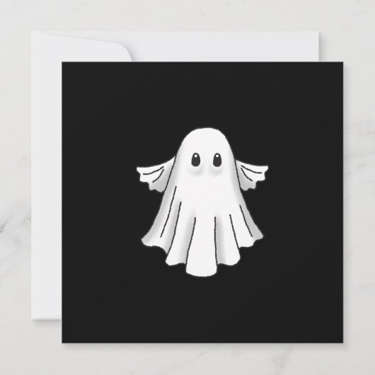 Spooky Halloween Ghost Einladung (Rückseite)