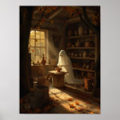 Spooky Halloween Ghost Fall Kunst für Töpferliebha Poster (Vorne)