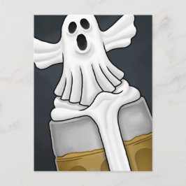 Spooky Halloween Ghost Feiertagspostkarte
