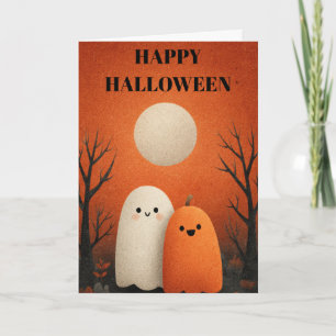 Spooky Halloween Ghost Karte