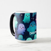 Spooky Halloween Ghost Niedlich Custom Verwandlungstasse (Vorderseite Links)