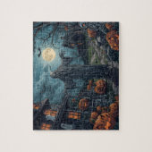 Spooky Halloween Ghost Pumpkins Full Moon Puzzle (Vertikal)