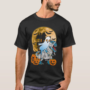 Spooky Halloween Ghost Riding Dinosaur Spuk Hou T-Shirt