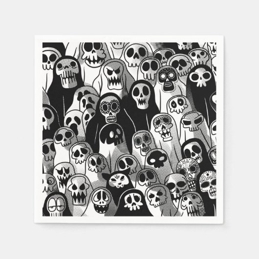 Spooky Halloween Ghost Serviette (Vorderseite)