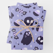 Spooky Halloween Ghost, Skulptur, Bonbons, Lila Geschenkpapier Set (Beispiel)