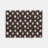Spooky Halloween Ghost Spiders Candy Fleecedecke (Vorderseite (Horizontal))