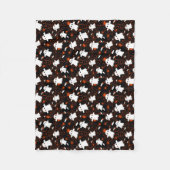 Spooky Halloween Ghost Spiders Candy Fleecedecke (Vorderseite)