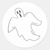 Spooky Halloween Ghost Spuk House Party Kostüm Runder Aufkleber (Vorderseite)
