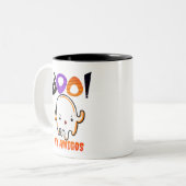 Spooky Halloween Ghost Throw Kissen Zweifarbige Tasse (Vorderseite Links)