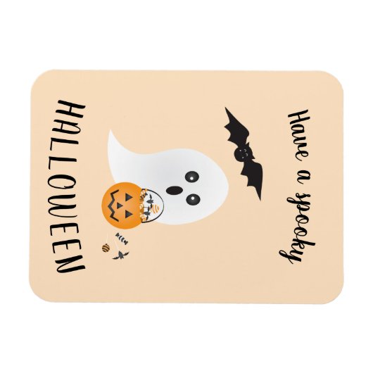 Spooky Halloween Ghost Trick oder Behandlung von O Magnet (Horizontal)