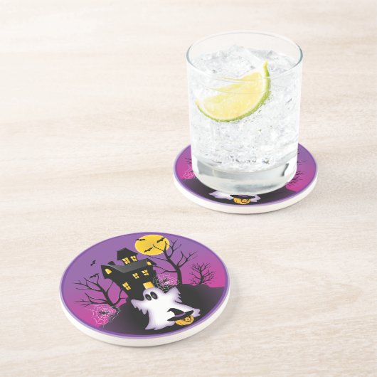 Spooky Halloween Ghost Untersetzer (Seite)