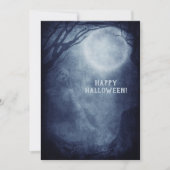 Spooky Halloween Ghost Vollmond in der Nacht Einladung (Vorderseite)