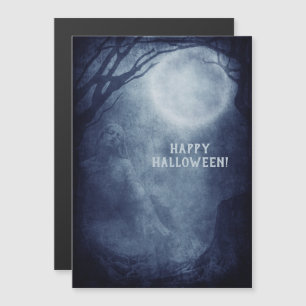 Spooky Halloween Ghost Vollmond in der Nacht Magnetkarte