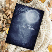 Spooky Halloween Ghost Vollmond in der Nacht Postkarte