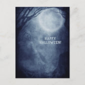 Spooky Halloween Ghost Vollmond in der Nacht Postkarte (Vorderseite)