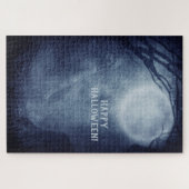 Spooky Halloween Ghost Vollmond in der Nacht Puzzle (Horizontal)