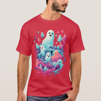 Spooky Halloween Ghosts Junge T-Shirt