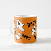 Spooky Halloween Ghosts Kaffeemaschine Tasse (Vorderseite Links)