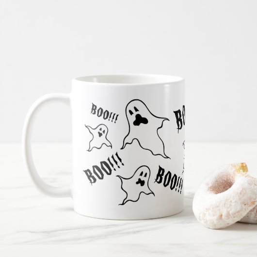 Spooky Halloween Ghosts Kaffeetasse (Mit Donut)