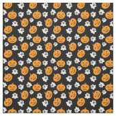 Spooky Halloween Ghosts & Kürbislaterne Stoff (Muster)