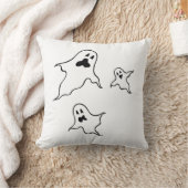 Spooky Halloween Ghosts Throw Cushion Kissen (Decke)