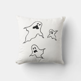 Spooky Halloween Ghosts Throw Cushion Kissen
