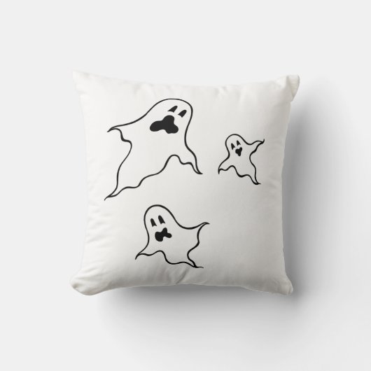 Spooky Halloween Ghosts Throw Cushion Kissen (Vorderseite)