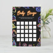 Spooky Halloween Glow Dark Bingo Games Card Einladung (Stehend Vorderseite)