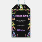 Spooky Halloween Glow Dark Birthday Party Geschenkanhänger (Rückseite)