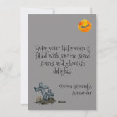 Spooky Halloween Gnome Feiertagskarte (Rückseite)