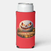 Spooky Halloween golf graphic teal cam cooler Selters Dosenkühler (Seltzer Vorderseite)