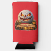 Spooky Halloween golf graphic teal cam cooler Selters Dosenkühler (Rückseite)