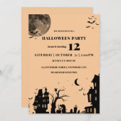 Spooky Halloween Gothic Geburtstagsparty Einladung (Vorne/Hinten)