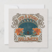 Spooky Halloween Gothic Vintag Style Einladung (Vorderseite)