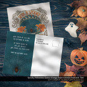 Spooky Halloween Gothic Vintag Style Einladung Postkarte