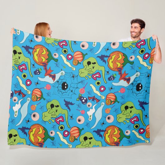 Spooky Halloween Graphic Collection Fleecedecke (Beispiel)