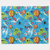 Spooky Halloween Graphic Collection Fleecedecke (Vorderseite (Horizontal))