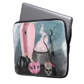 Spooky Halloween Grave Yard and Spider Webs Samsu Laptopschutzhülle (Vorderseite Links)