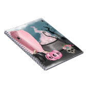 Spooky Halloween Grave Yard und Spider Webs Plan Notizblock (Rechte Seite)