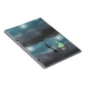 Spooky Halloween Grave Yard und Spider Webs Wrapp Notizblock (Rechte Seite)