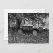 Spooky Halloween Graveyard Postkarte (Vorne/Hinten)