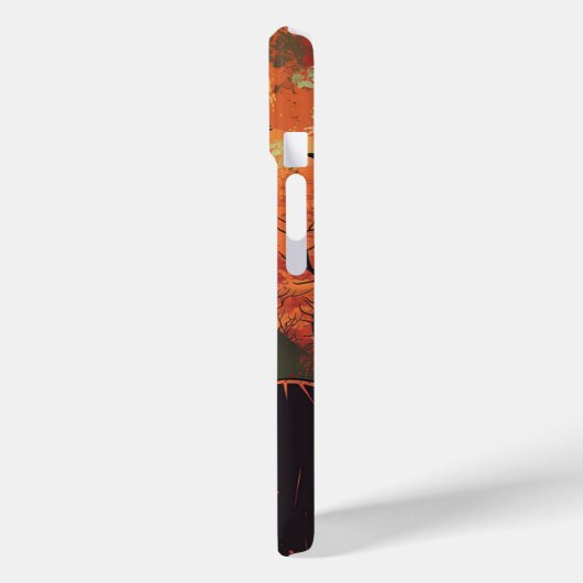 Spooky Halloween Graveyard Zombie Raven Skeleton Case-Mate iPhone Hülle (Rückseite / Links)