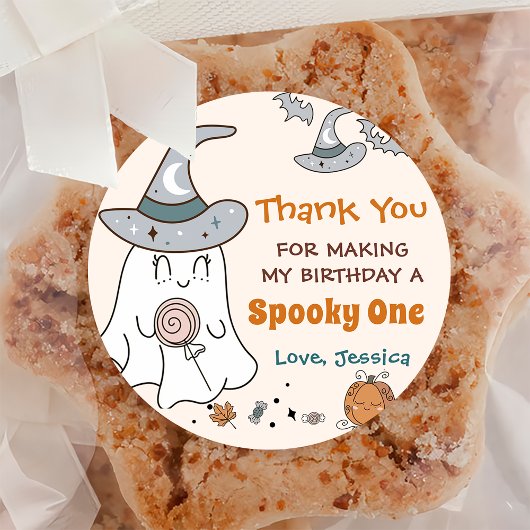 Spooky Halloween Groovy Niedliche Geburtstag Party Runder Aufkleber