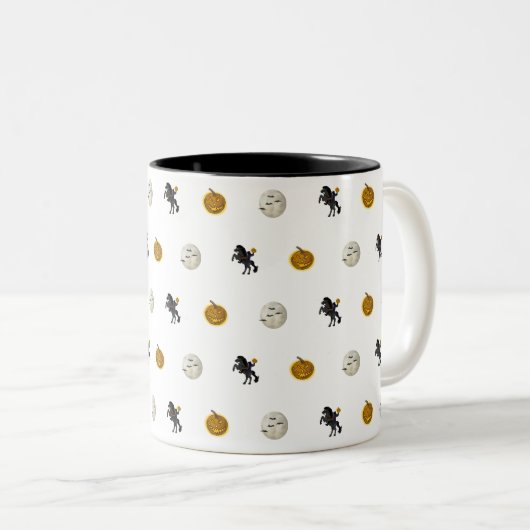 Spooky Halloween Headless Horseman Coffee Tasse (VorderseiteRechts)