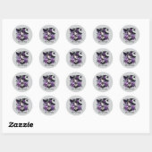 Spooky Halloween Hexe anpassbar Runder Aufkleber (Blatt)