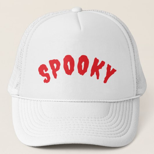 Spooky Halloween Hexe Truckerkappe (Vorderseite)
