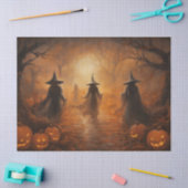 Spooky Halloween Hexen in einem Wald für Dekoupage Seidenpapier (Basteln)