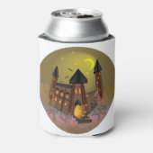 Spooky Halloween Hexenhaus und Vampirschloss Dosenkühler (Kanne Rückseite)
